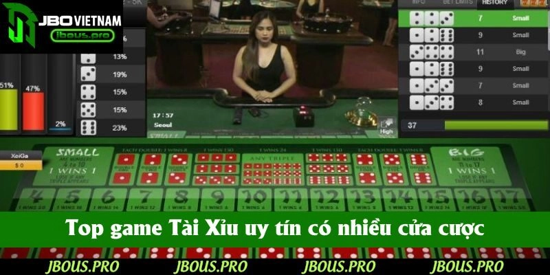 Top game Tài Xỉu uy tín có nhiều cửa cược khác nhau 